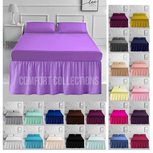 Base Valance Sheet 16" Frilled Under Mattress Sheet, Pillowcases Sold Separately eBay