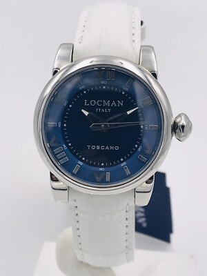 Locman Tuscany Watch Ref595BLW/770 Steel Leather 33mm Brand New