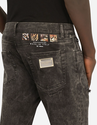 DOLCE & GABBANA Skinny Jeans Tiger Stretch Slim FIt Röhrenjeans