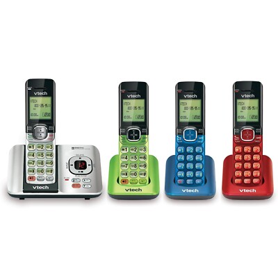 VTech CS6529-4B 4-Handset DECT 6.0 Cordless Phone with Answering System and C...