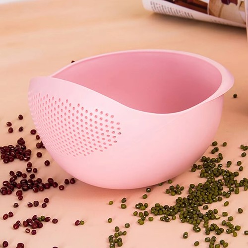 Bowl Drain Basket Fruit Bowl Washing Drain 1PC- Colander Rice Basket with Handle - Picture 14 of 14