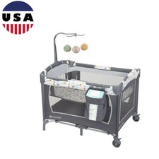 Nursery Center Playard Animal Removable Trend Lay Flat Full Bassinet Infant New