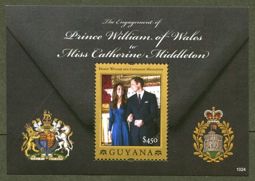 Guyana Sc# 4064-5, Prince William & Catherine Engagement, Set of 2 VF/XF MNH S/S - Picture 2 of 2