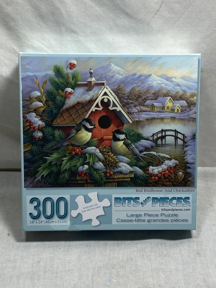 Rompecabezas de 300 piezas Bits and Pieces - Pajarera roja y garbanzos Foto 2 de 4