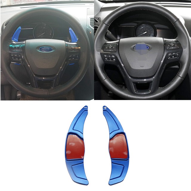 Blue Aluminum Steering Wheel Shift Paddles 2pcs Fit For Ford Explorer