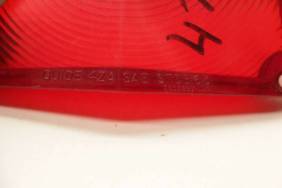 Lente de luz de parada trasera Buick Sport Wagon 1963 OEM 5953887 STDB63 guía 4ZA Foto 3 de 4