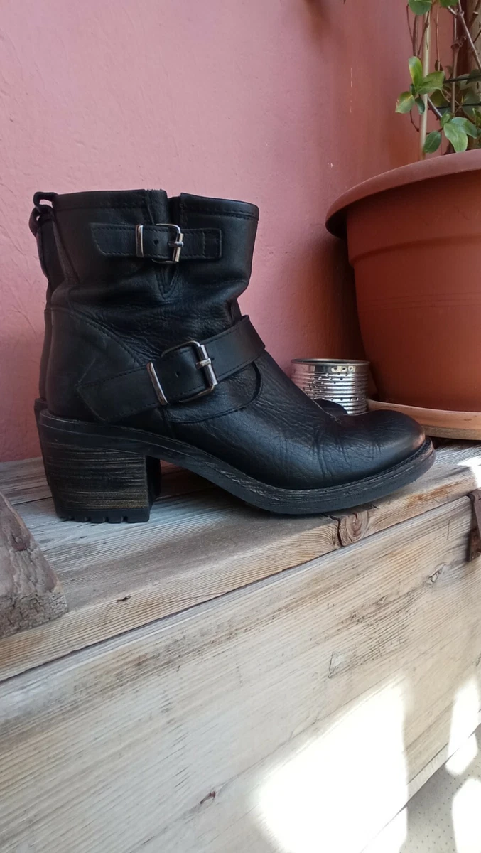 Bottines Motardes Cuir noir pais P 40 Lola Espeleta eBay