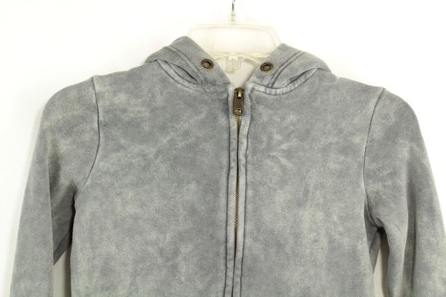 Butter Super Soft Kid's Gray Hoodie Fleece Zip Up Size Small - Picture 3 of 5