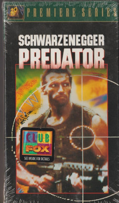 THE PREDATOR VHS  NEW SEALED Arnold Schwarzenegger with WATERMARKS + CLUB FOX