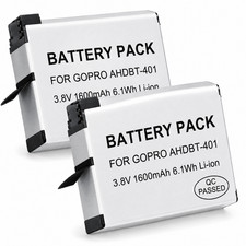 2X GoPro AHDBT-401 Li-ion Battery For GoPro Hero 4 Black Silve