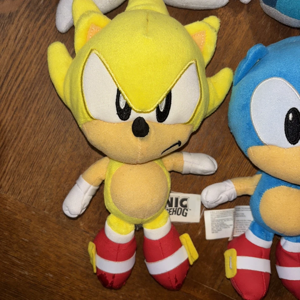 Sonic The Hedgehog Silver 8” Tomy Sega Pelúcia Recheada Lote RARO Caudas Super Sonic - Imagem 4 de 4
