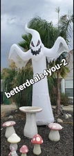 Halloween Gemmy 12 ft Light Up Spooky Ghost Airblown Inflatable Tested Working
