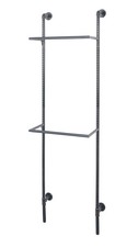SSWBasics Boutique Pipe Outrigger System Kit 2 - Industrial Pipe Clothing Rack