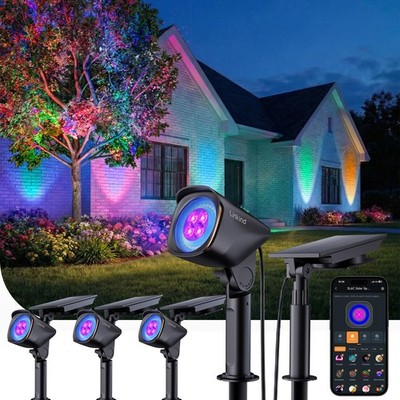 Linkind Smart SL6C Outdoor Lights Solar Powered, Dual-Ring Solar & USB Chargi...