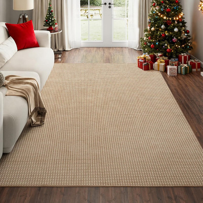 Boho 5x7 Washable Area Rug, Non-Slip Carpet for Living Room & Bedroom