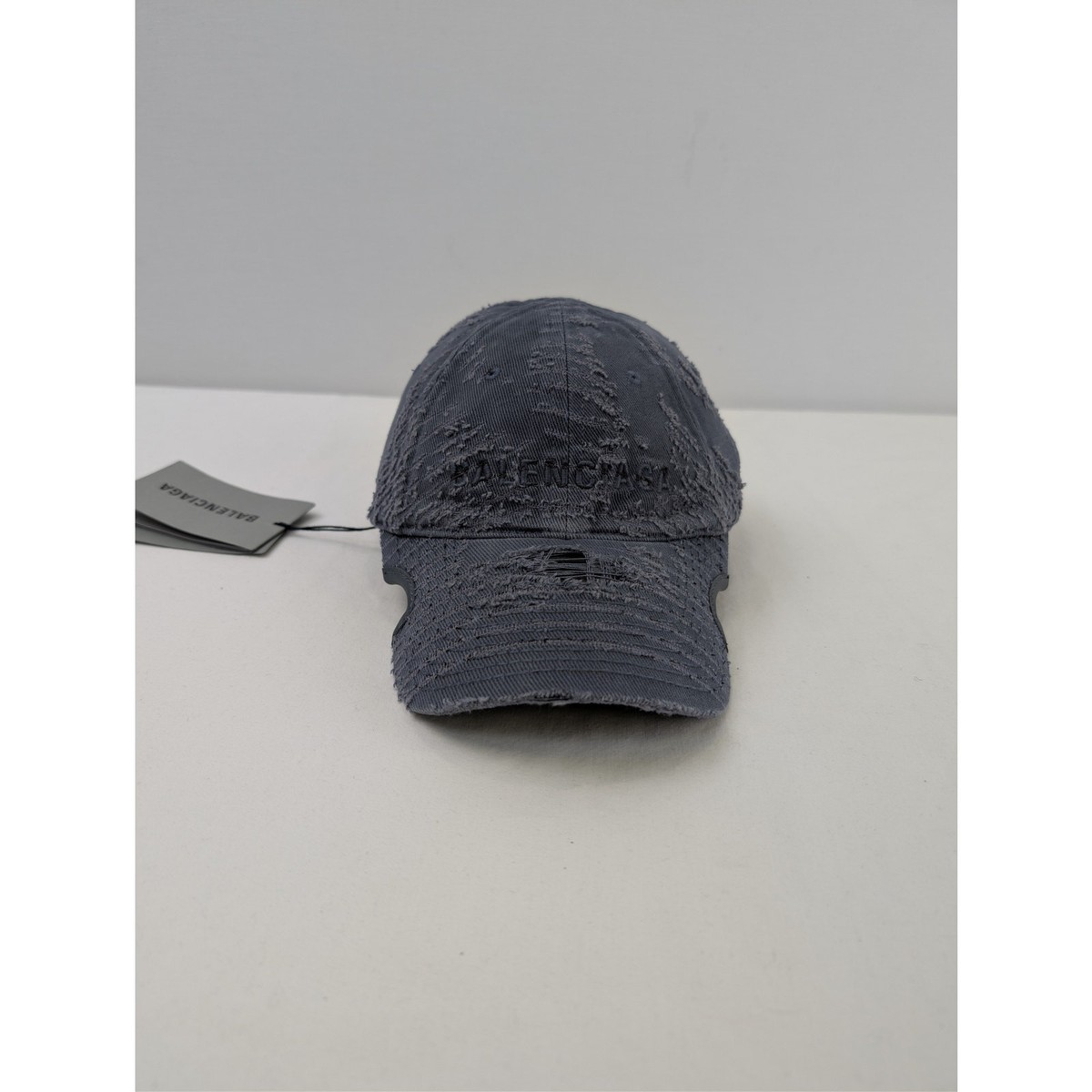Balenciaga Cotton Drill Cap / Hat Notched Laser Blue BNWT One Size 