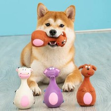 Large Dog Sound Squeaky Toys Pet Soft Chew Molar Training Toy Indestructible