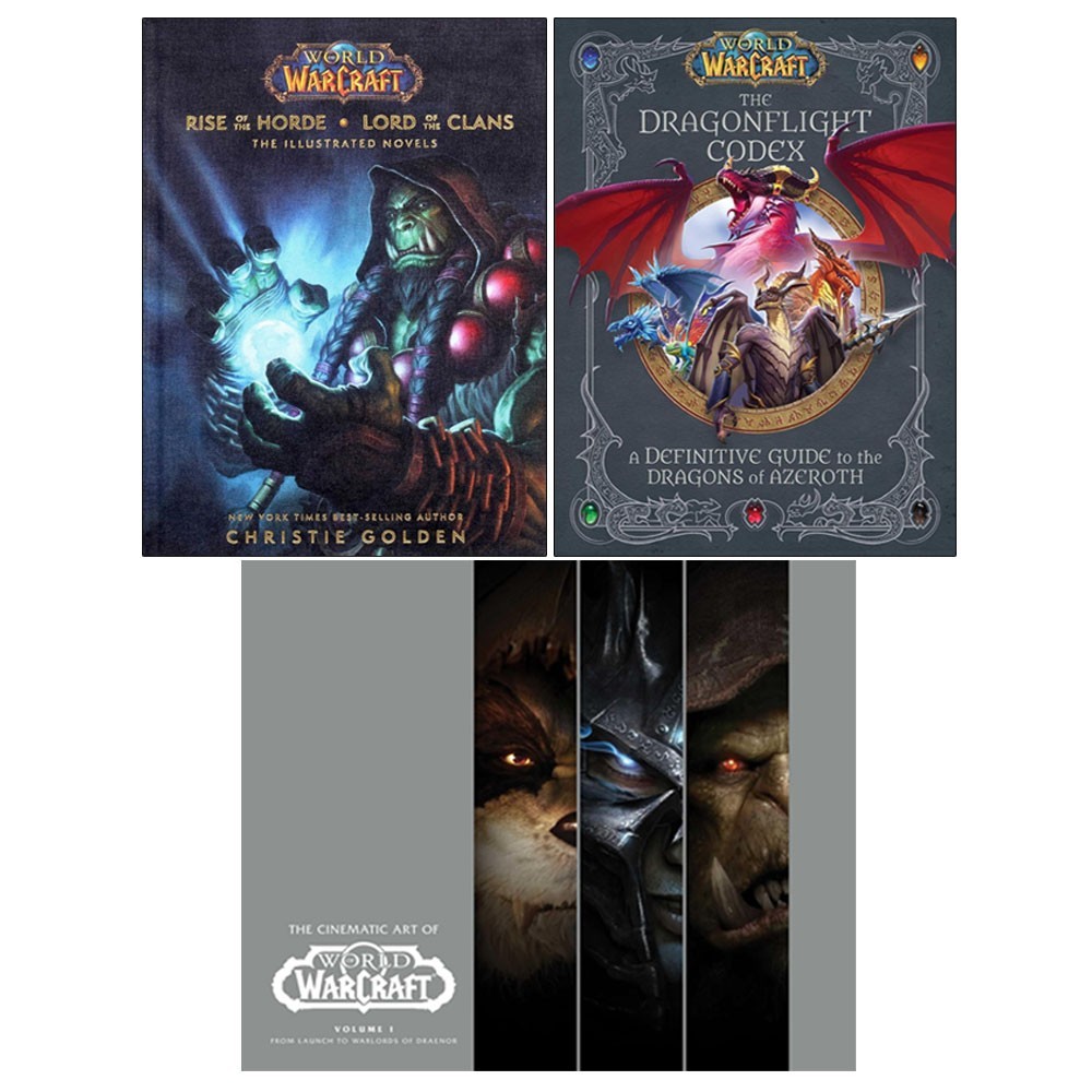 Cinematic Art of World,Dragonflight Codex, World of Warcraft 3 Books Set