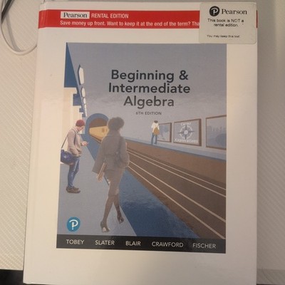 Beginning & Intermediate Algebra 6th Ed.  Hardcover - Like new w/mathlab code