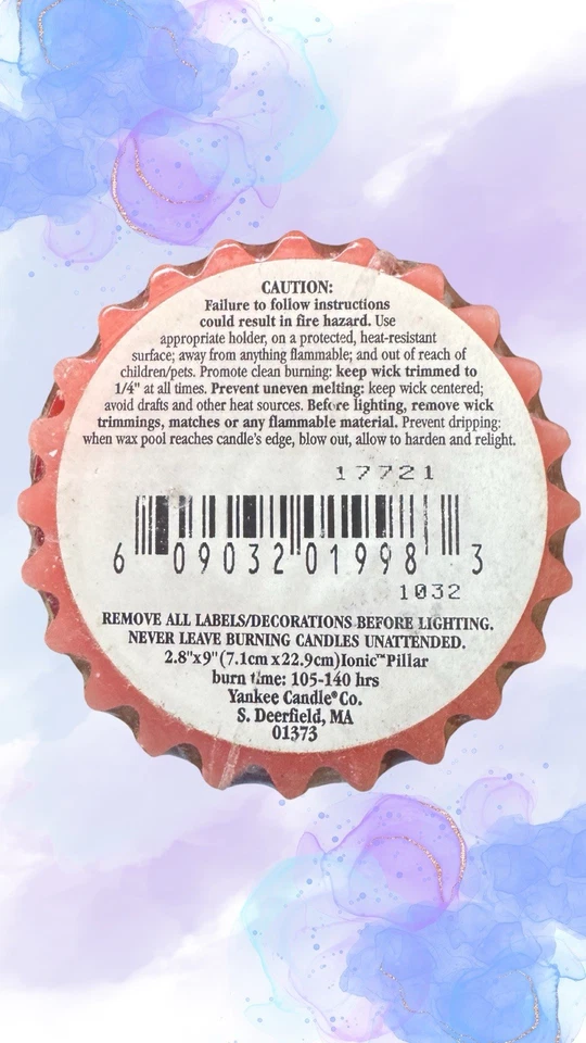 Yankee Candle Juicy Peach Pillar Candle Foto 4 de 4