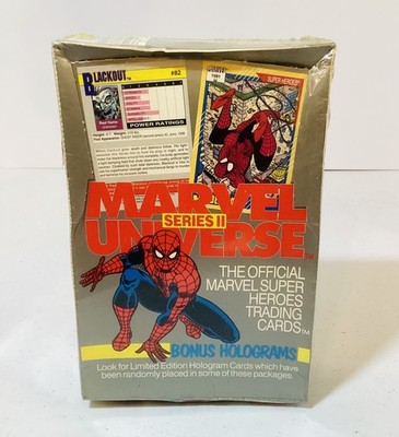 Marvel Universe Series II 1991 SEALED Impel Dented Box Broken Box Perforation 