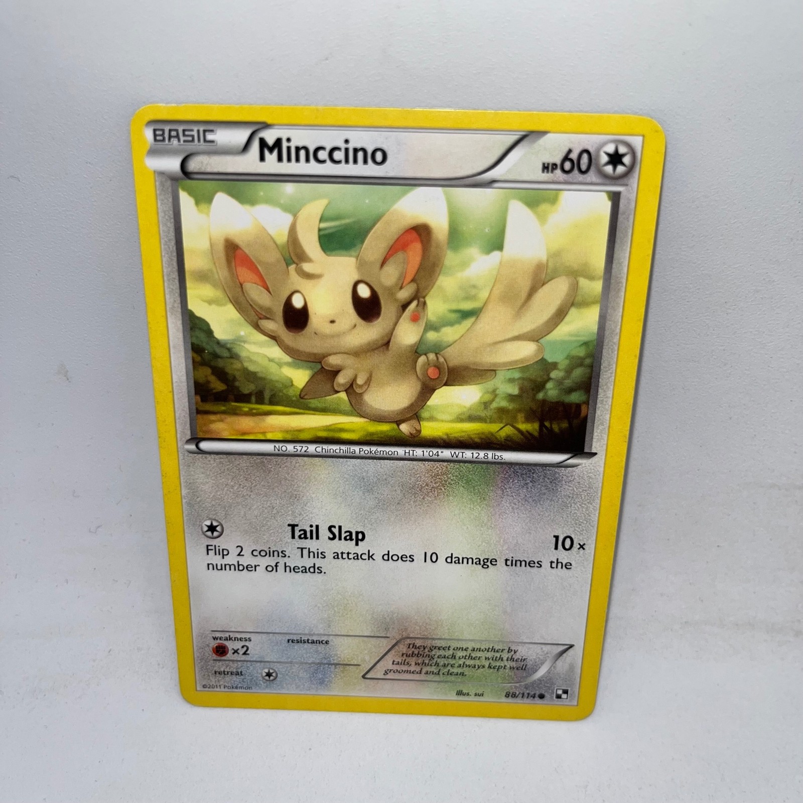Minccino 88/114 Common Black & White Pokemon Moderately Played