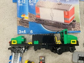 Lego 7897 & 7898 Mixed Parts & Pieces City Passenger Train Cargo Train Track