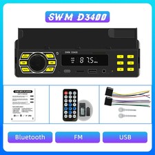 Bluetooth Car Stereo Receiver REC Single 1 Din In- Dash TYPE-C TF FM Radio Audio