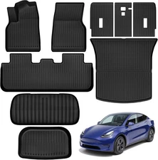 OEDRO Floor Mats Liners for Tesla New Model Y Juniper 2025 5-Seater All-Weather