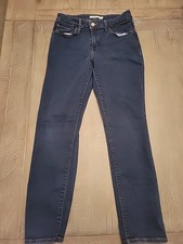 Levi's Jeans Women Classic Mid Rise Skinny Dark Wash Blue 29 X 28 Denim Stretch