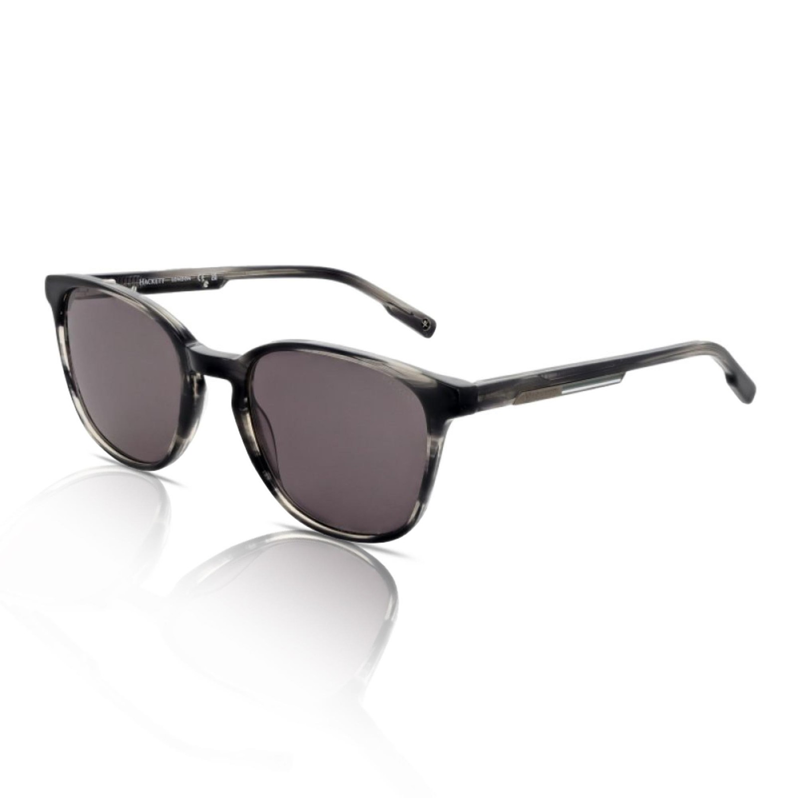 Hackett Sunglasses Men's HSK-3343 102 Gloss Grey/Brown Stripe Gradient/Brown