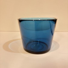 Vintage Orrefors Fuga Blue Glass Ice Bucket S...