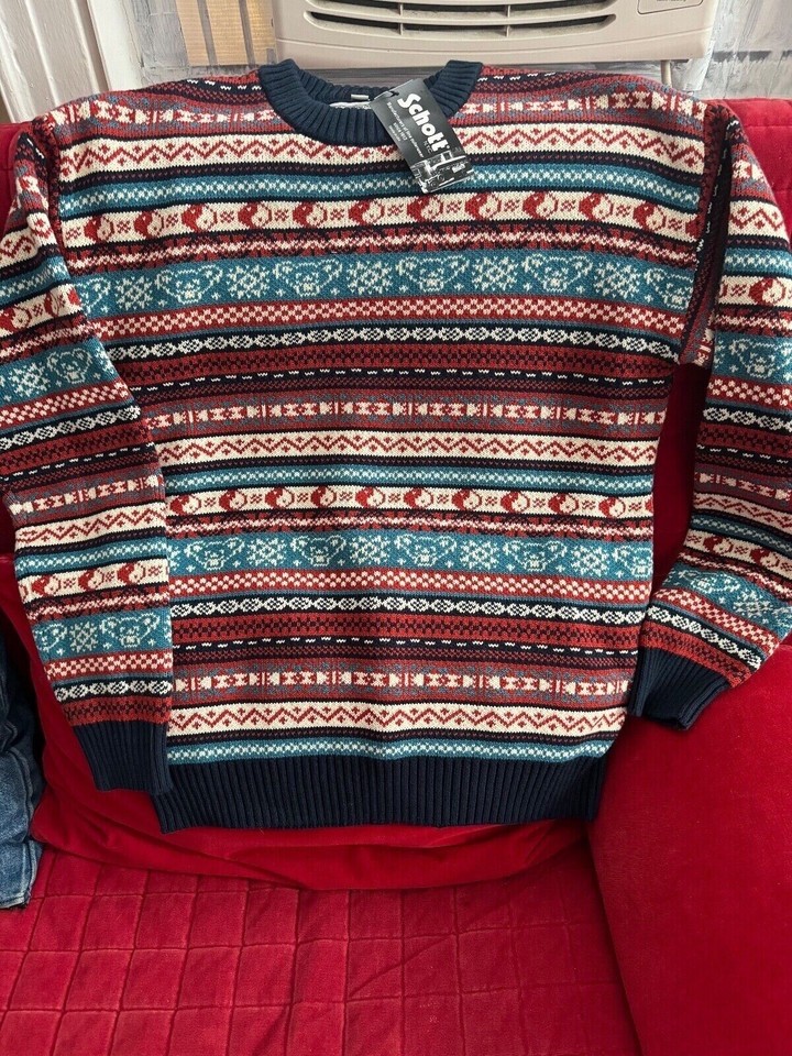 Rare Schott NYC Grateful Dead Dancing Bear Fairisle Crewneck image 5