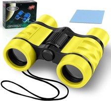 OSDUE Fernglas für Kinder, Spielzeug, stoßfest, 3–7 Jahren, Jagen, Wandern, gelb