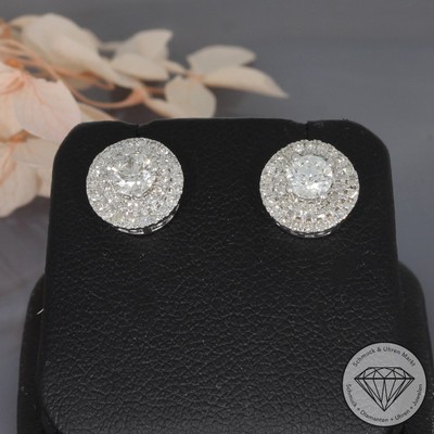 Wert 3590   Brillant Diamant Ohrstecker 585 14 Karat Weiß Gold
