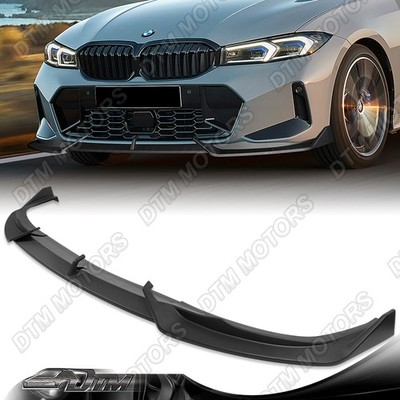 For 23-26 BMW 320i 330i M340i G20 LCI M Sport Unpainted Black Front Bumper Lip