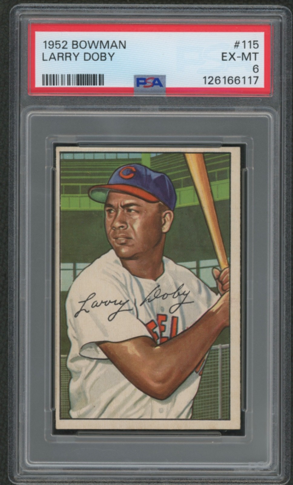 1952 Bowman #115 Larry Doby HOF Cleveland Indians PSA 6