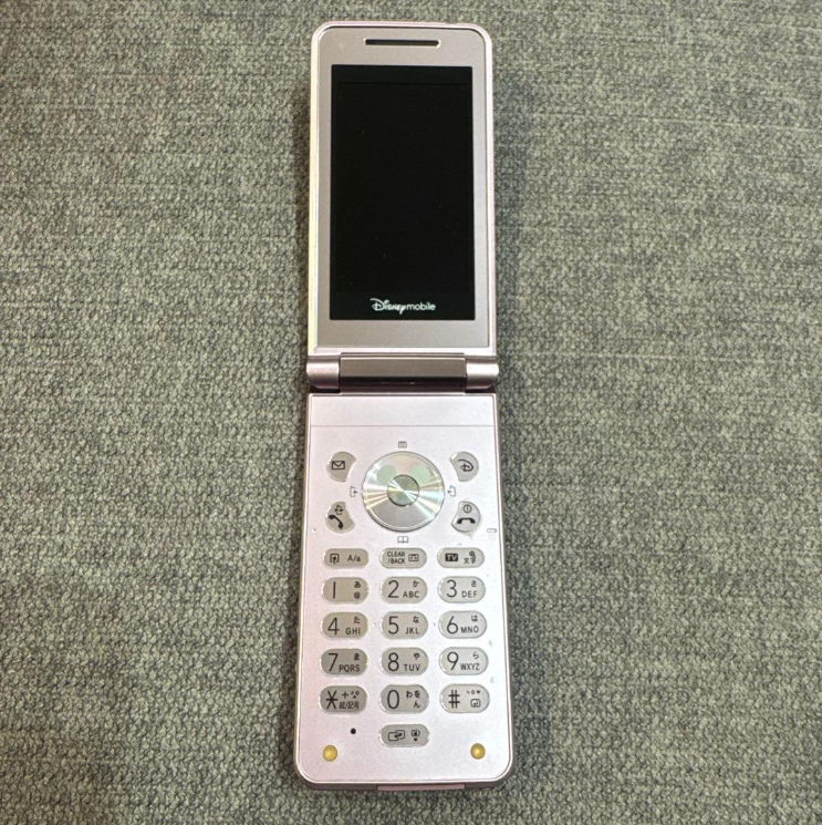 美品　SoftBank　DM001SH　Disney mobile　b01a77 Rare/Excellent] Sharp Disney Mobile DM001SH Softbank Sparkle Pink