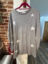 Apricot Grey White Star Jumper - Size L Size 18