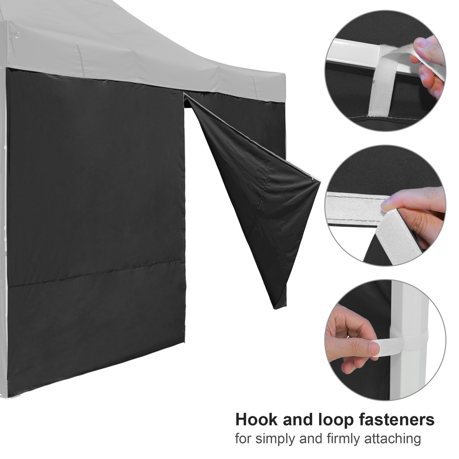 InstaHibit 1 Pack Side Wall for 10x15 Ft EZ Pop Up Canopy Tent UV50+ Zipper Lawn