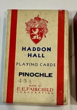 VINTAGE HADDON HALL PINOCHLE PLAYING CARDS E E FAIRCHILD CORPORATION