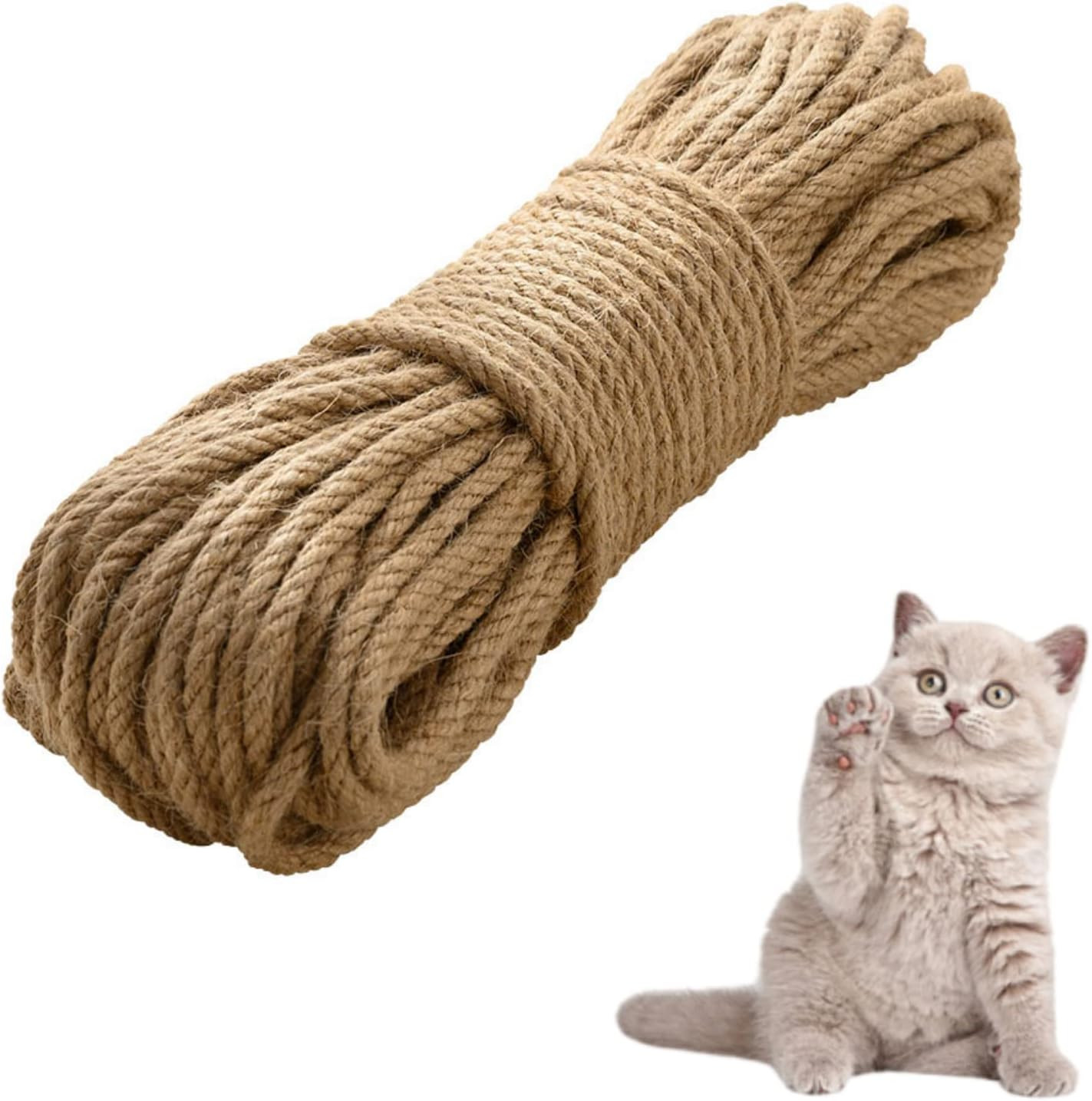 Sisal Rope for Cat Scratcher 30M 6Mm Thick String Cats Rope Jute Rope Sisal Rope