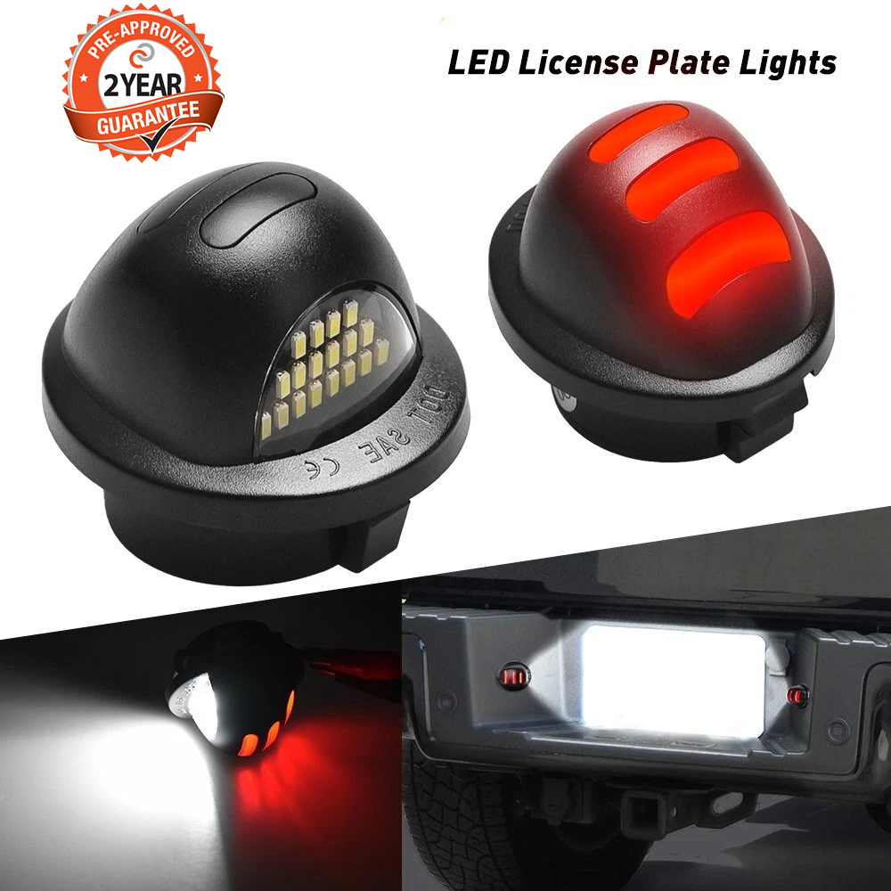 Tube LED License Plate Tag Light Lamps CANBUS For 1999-2016 Ford F150 F250 F350