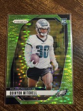 QUINYON MITCHELL EAGLES ROOKIE  2024 PANINI PRIZM FOOTBALL GREEN PULSAR