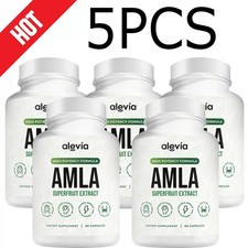 5x Alevia Organic Amla Capsules 1000mg Indian Gooseberry Antioxidant Supplement