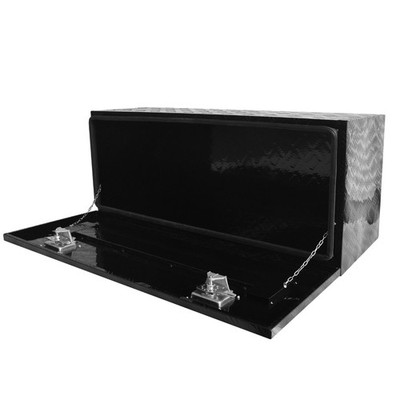 42'' Aluminum Truck Underbody Black Tool Box Trailer RV Storage Under Bed W/Lock