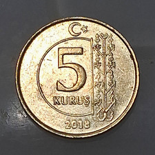 2pc Türkiye 5 Kurus UNC Coin Lot - 2018 and 2020 KM#1253
