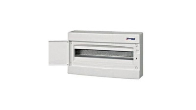  Obudowa natynkowa z tworzywa 1x18 IP40 drzwi białe, N+PE Schrack Technik Polska