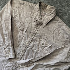 VTG H Bar C Ranchwear Mens Pearl Snap Long Sleeve Shirt Size Large-No Size Tag