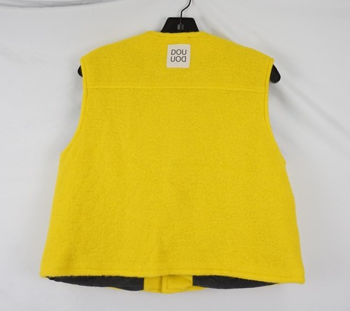 Douuod Children's Brushed Finished Gillet Vest Yellow Size 8, 69% Virgin Wool - Picture 2 of 5
